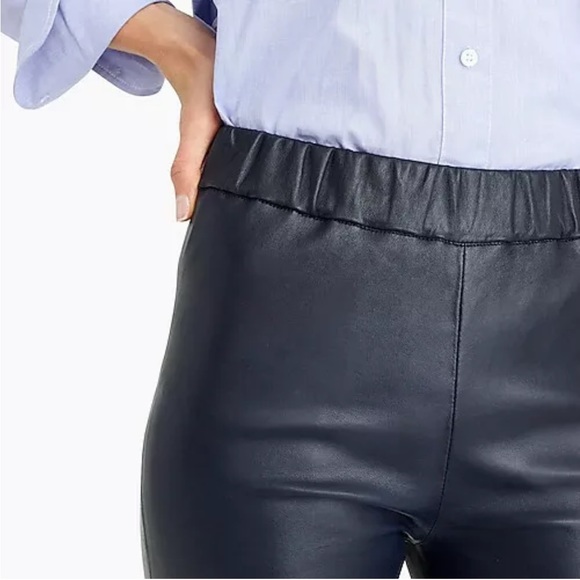 JCrew genuine leather pants EUC taupe small 2 - Picture 11 of 13